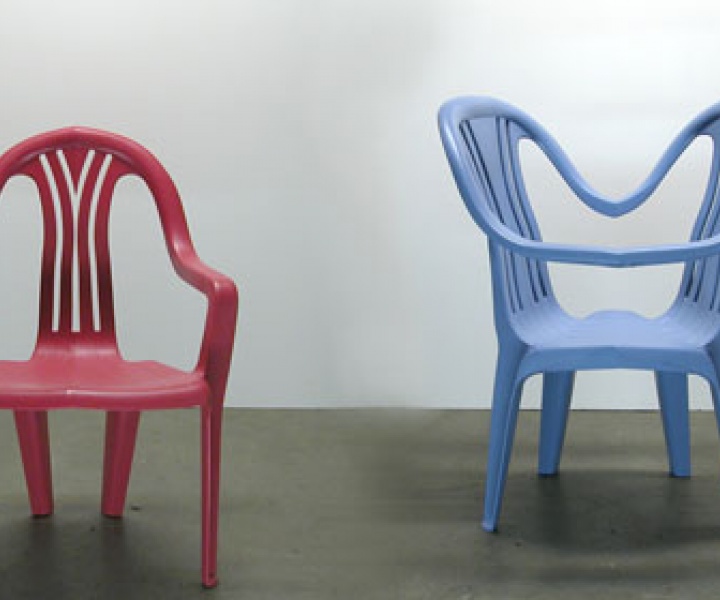 Mirrored chairs by Kai Linke