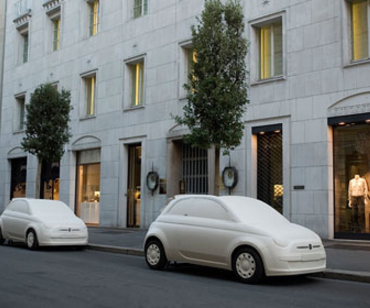 The new Fiat 500C, via Montenapoleone and the Milanese Summer