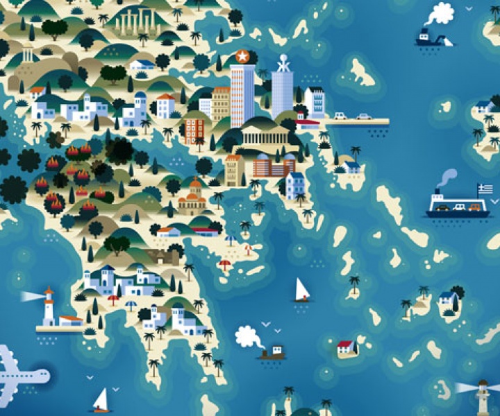 Impressive Map Illustrations By KHUAN+KTRON