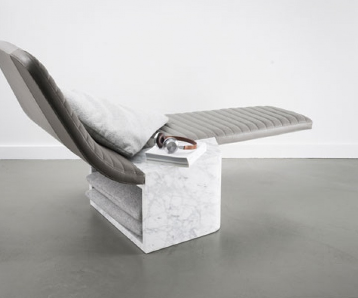 The Perfect Match Of Leather And Marble In Grégoire de Lafforest’s Opper Lounge Chair