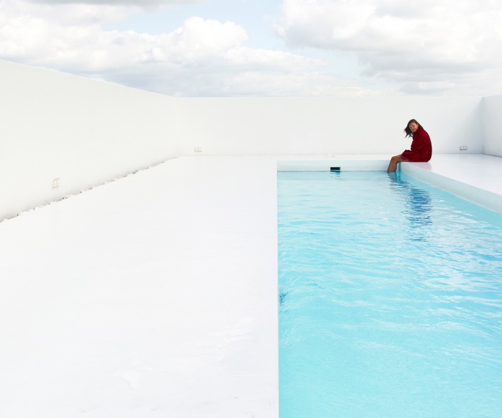 Baroque & Blue: Swimming Pool K By dmvA Architecten In Grimbergen, Belgium