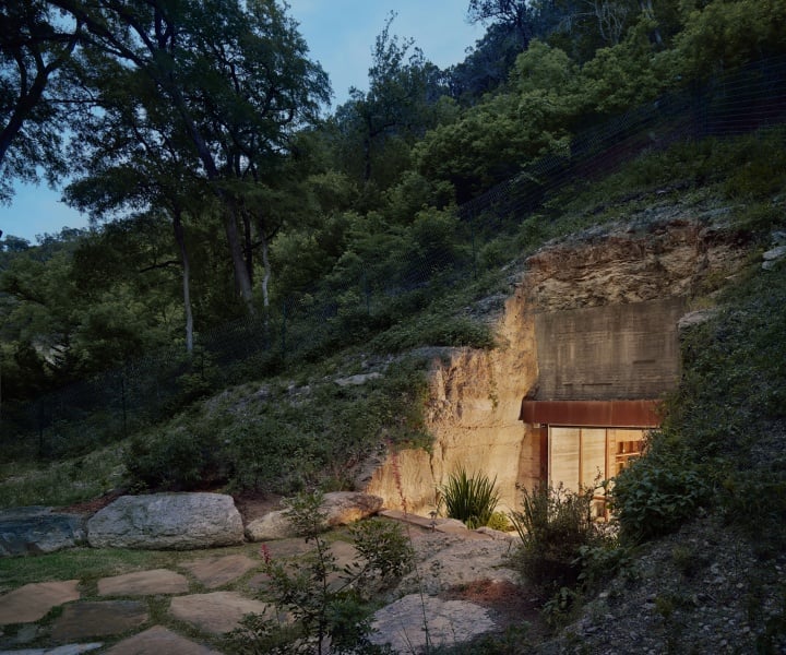 Clayton Korte Transform an Excavated Cave in Texas into an Elegant Wine Cellar