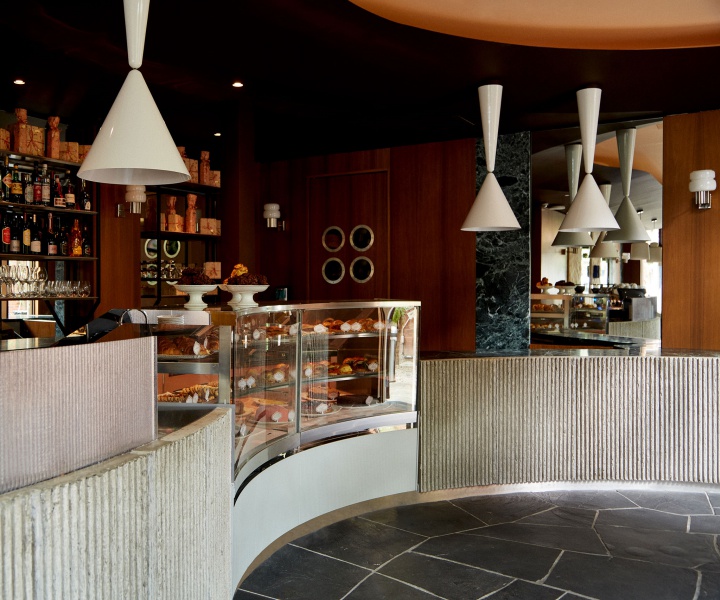 Giampiero Tagliaferri Blends Alpine Modernism & Milanese Elegance in Sant Ambroeus Coffee Bar in Aspen