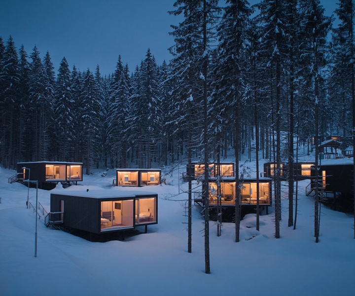 Ark-Shelter Designs Minimalist Ski Cabins for Hotel Bjornson in Slovakia