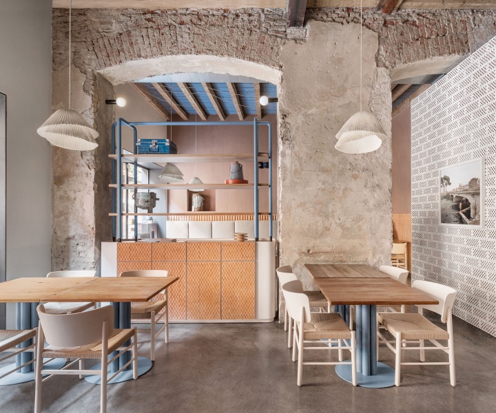Cristina Celestino Revamps 28 Posti Restaurant in Milan with Natural Materials & Textures