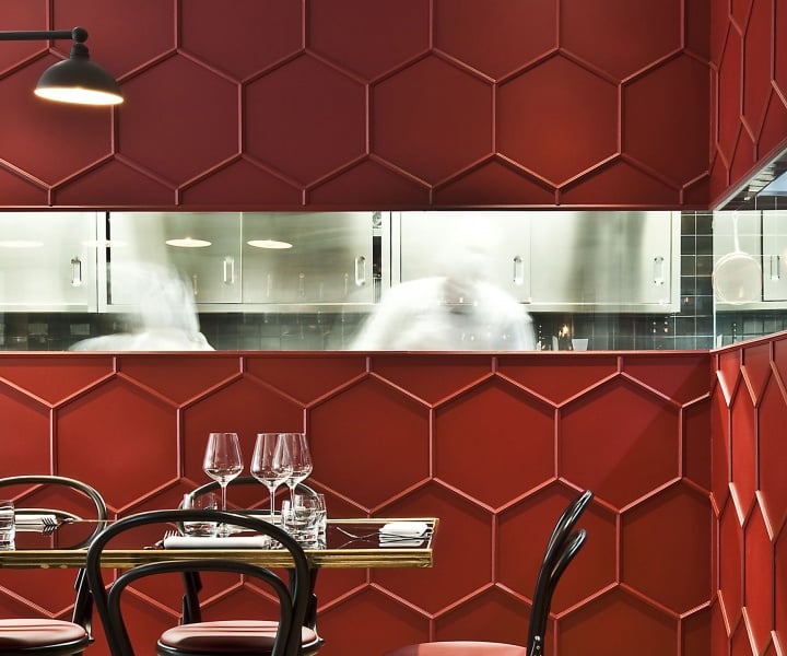 Red Truth: Le Vrai Brasserie and Boulangerie in Milan by Karine Lewkowicz