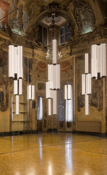 Flos at Palazzo Visconti: Past Meets Present in a Dazzling Installation during Milan Design Week 2024