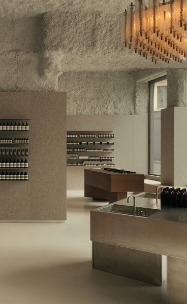 Aesop's Second Signature Store in Lyon is a Gem of Unexpected Textural Contrasts